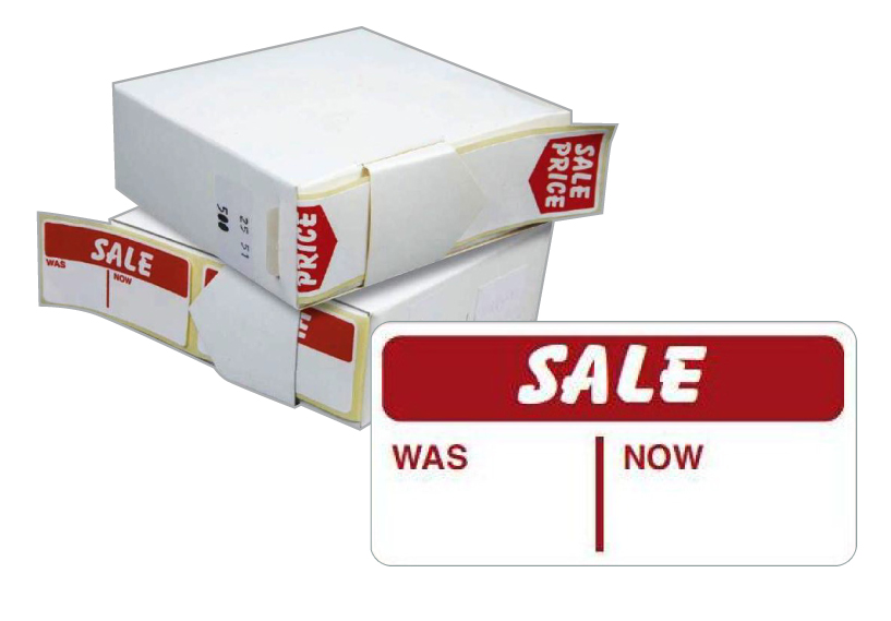500 SALE PRICE Labels Permanent Self Adhesive 25x51mm Promotional Price Label