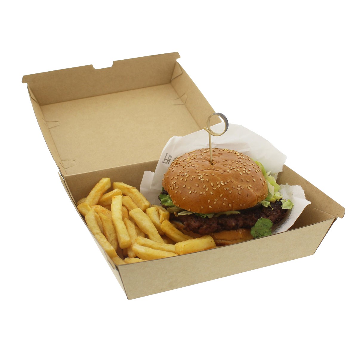 ExLarge Kraft Compostable Dinner Box 7" x 6.5" x 2.5" 50 Per Pack