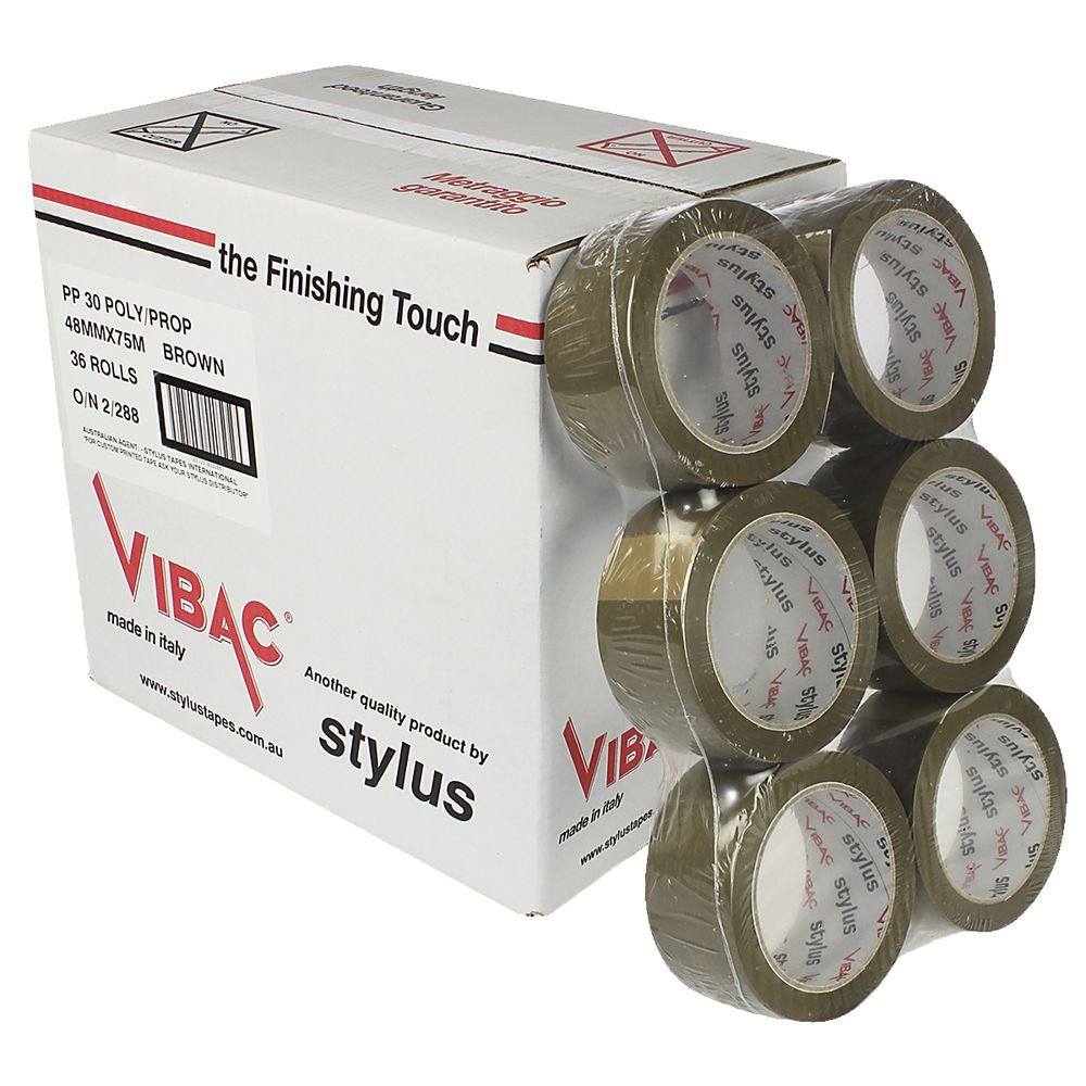 Vibac Packing Tape 48mm x 66m 6Pk Buff RP065 Shop4rolls.ie